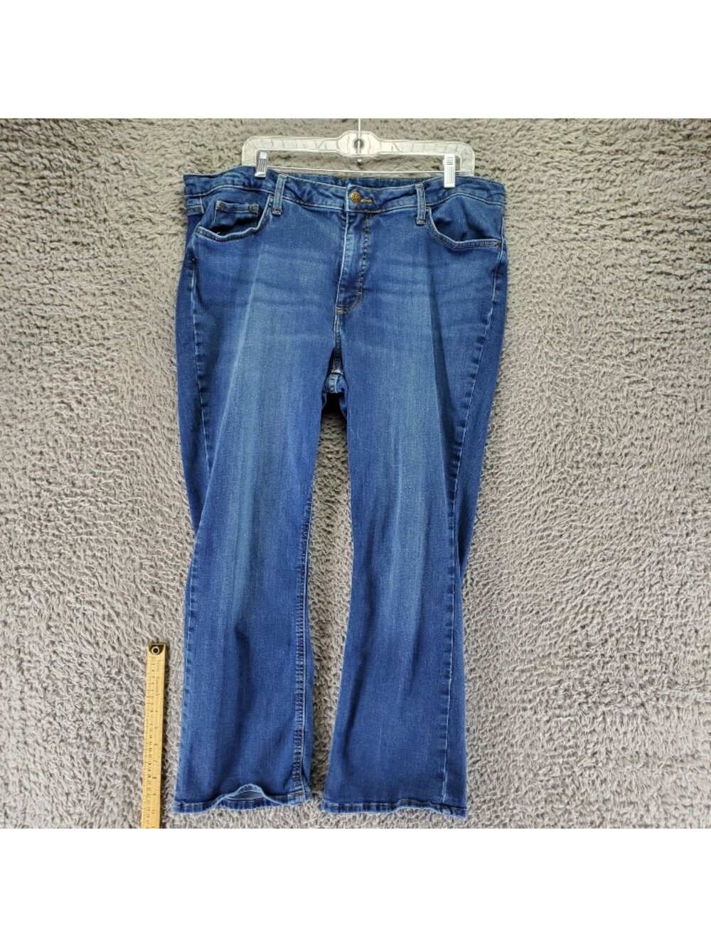 Lee Jeans Womens 20 Petite Blue Bootcut Stretch Denim *Read*
